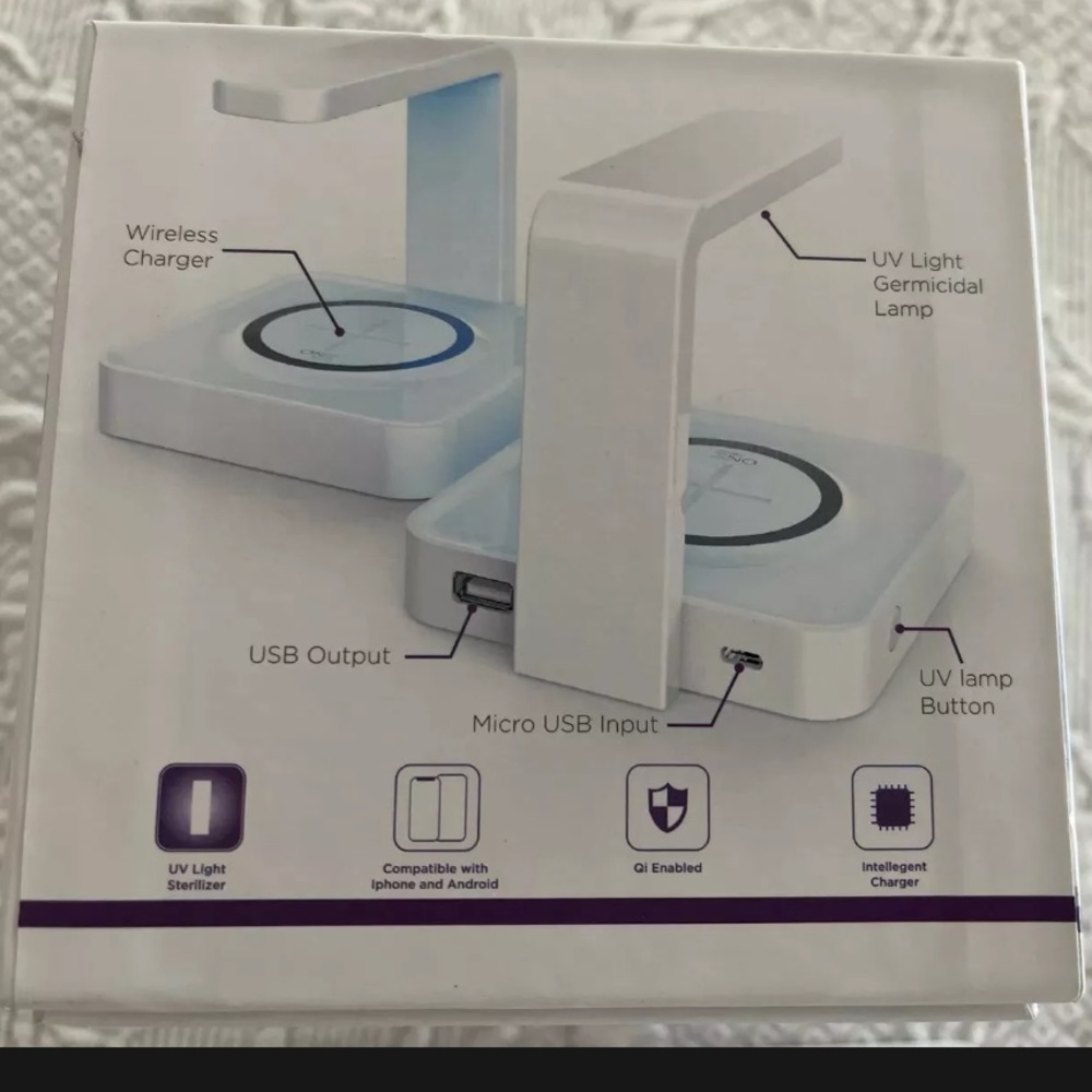 UV SANITIZER WIRELESS CHARGER Kills 99.9%Germ - Picture 11 of 12